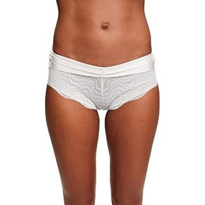 ESPRIT Korte Rcs Kanten Shorts Dames, gebroken wit