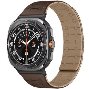 Amizee Sportarmband compatibel met Samsung Galaxy Watch Ultra 47 mm (2024) voor dames en heren, magnetische reservearmband van zachte siliconen voor Galaxy Watch 7 Ultra 47 mm, Siliconen, Geen
