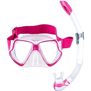 Mares Aquazone Combo Wahoo Neon Combo masker en snorkel voor volwassenen, roze/wit