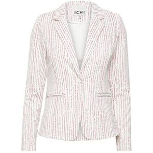 ICHI Ihkate Print Bl15 Casual zakelijke blazer voor dames, Cloud Dancer Multi Stripe Aop (202016)