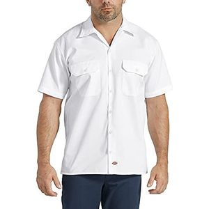 Dickies Werkshirt met korte mouwen voor heren, 1 stuk, Wit