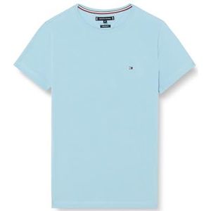 Tommy Hilfiger Stretch Slim Fit Tee T-shirt voor heren, Slaperig blauw