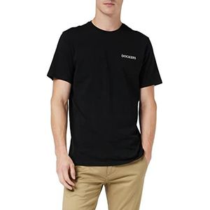 Dockers T-shirt met logo voor heren, zwart + stempel