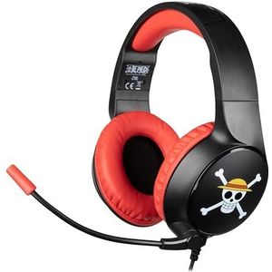 Konix One Piece Casque gaming filaire PC, PS4, PS5, Switch, Xbox One et Series X|S - Microphone - Câble 1,5 m - Prise Jack 3,5 mm - Motif Luffy