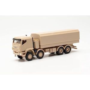 herpa - Iveco modelbouw vrachtwagen beschermde trakker 8x8, schaal 1:87, Duits model, verzamelstuk, miniatuur plastic figuur, 746984