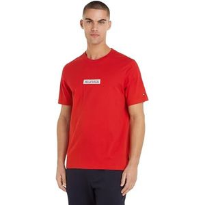 Tommy Hilfiger T-shirt monotype Box S/S pour homme, Primary Red, M