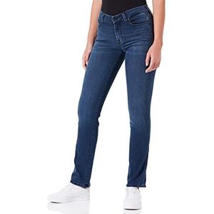7 For All Mankind Kimmie Straight Bair Eco Damesjeans, Donkerblauw