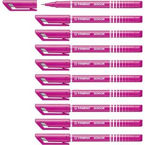 Fineliner stabilo sensor 189/56 roze | 10 stuks