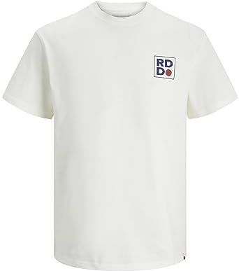 Jack & Jones Rddaaron Tee S/S Crew Neck Noos Poloshirt voor heren, Egret