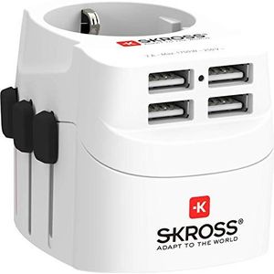 Skross 1302461 Reisstekker PRO Light USB (4xA)