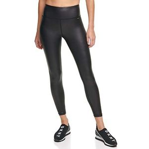 DKNY Faux-Leather High Waist Leggings, kunstleer zwart, L dames, kunstleer zwart, L, Zwart kunstleer.