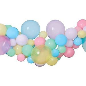 Ciao - DIY macaron ballonslinger set (65 latexballonnen 300 cm), meerkleurig pastel