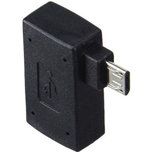 System-S 90° gebogen stekker (haakse hoek) USB naar micro USB OTG on-the-Go host cable flash drive aansluiting voor smartphone, tablet pc