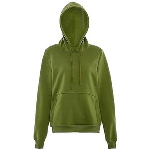 Mymo Athlsr Pull à capuche tendance pour femme en polyester militaire, taille L, Militaire., L