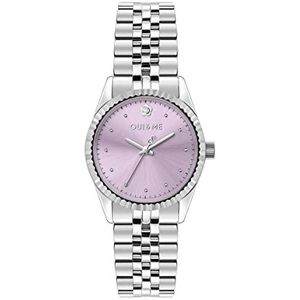 Oui & Me Horloge voor dames, collectie Coquette, alleen tijdsweergave, behuizing 30 mm – ME010282, zilver, 30 mm, armband, zilver., 30mm, armband