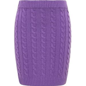 threezy Jupe en tricot pour femme 12419379-TH01, violet, XS/S, lilas, XS-S