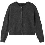 NAME IT Nlflodet Ls Cardigan en tricot pour fille, Raven/détail : 14-1818, 146-152