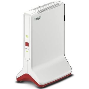 AVM FRITZ! Repeater 6000 International, MESH Wi-Fi 6 Multiroom Unit (WLAN AX) met drie radio-eenheden: 2x tot 2400 Mbps (5 GHz) en 1x tot 1200 Mbit/s (2,4 GHz) + 2,5 Gigabit LAN