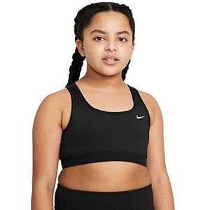Nike G Nk Swoosh sportbeha voor meisjes, Zwart/Wit