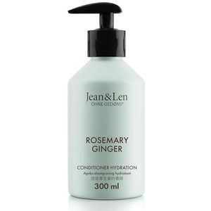 Jean & Len Rosemary & Ginger vochtinbrengende conditioner voor dof en dof haar, verzorgt intensief en verbetert het ontwarrende gemak, conditioner met kruidige geur, zonder parabenen en