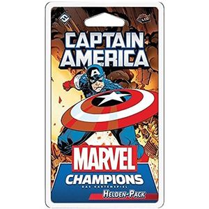 Asmodee | Fantasy Flight Games | Marvel Champions : LCG - Captain America | Extension de héros | Jeu de cartes | 1 à 4 joueurs | À partir de 14 ans + 60 minutes + allemand