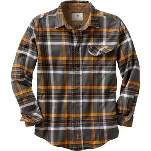 Legendary Whitetails Buck Camp Flanellen overhemd voor heren, platina ruitpatroon, maat L, platina plaid