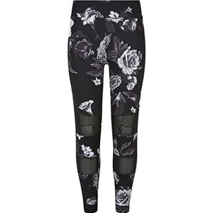 Urban Classics Girls Tech Mesh AOP meisjeslegging, Dark Flower Aop