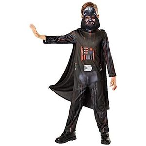 Rubies Darth Vader kostuum voor kinderen, jumpsuit, bedrukt, cape en masker, officiële Star Wars, duurzaam kostuum Green Collection voor carnaval, Kerstmis, verjaardag, feest, Halloween