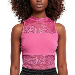 Urban Classics Bodysuit voor dames met kant en kant, verkrijgbaar in 5 kleuren, XS tot 5XL, Roze