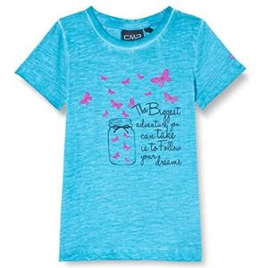 CMP Kid Girl T-Shirt Pigment Dye Slub Jersey meisjes en meisjes, Hawaian, 140, Hawaian