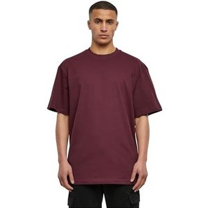 Urban Classics T-shirt met korte mouwen voor heren met afhangende schouders, 100% katoenen jersey, Redwijn, 4XL