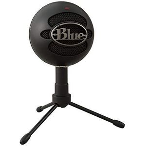Blue Snowball iCE Plug 'n Play USB-microfoon voor opnemen, streamen, podcasting, gaming op pc en Mac met cardioïde condensatorkap, verstelbare standaard en USB-kabel - zwart