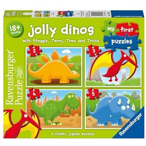 Ravensburger - 7289 - My First Puzzels - Jolly Dinos - Puzzels met dinosaurussen 2, 3, 4 en 5 delen