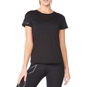 2XU Light Speed Tech T-shirt voor dames, korte mouwen, Zwart reflecterend, L