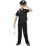 Smiffys New York politieagentenkostuum zwart met top, broek en hoed