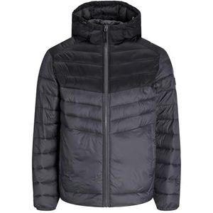 Jack & Jones Jjesprint Noos Bufferjack met capuchon voor heren (1 stuk), asfalt/detail: zwarte blokkering