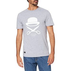 Cayler & Sons C&s Pa Icon Tee T-shirt voor heren, grijs gemêleerd/wit