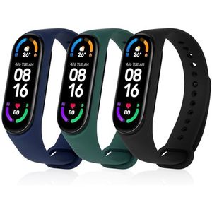 Ainiv Bandje compatibel met Xiaomi Mi Band 6, Xiaomi Mi Band 5, Xiaomi Mi Band 7, Xiaomi Mi Band 4, Xiaomi Mi Band 3, verstelbaar, sportarmband, reservearmband