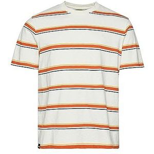 Superdry Vintage Textured Stripe Tee Chemise pour Homme, Off White Stripe, M