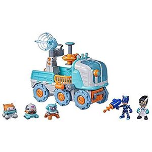 PJ MASKS Romeo Bot Builder Preschool Toy, 2-in-1 voertuig en robot fabriek speelset met lichten en geluiden voor kinderen leeftijden 3 en up