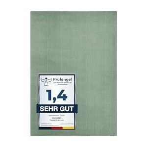 andiamo Arezzo Tapijt voor woonkamer, eetkamer, onderhoudsvriendelijk, elegant, comfortabel, effen, 80 cm, rond, saliegroen