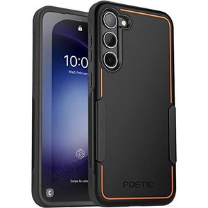Poetic Beschermhoes voor Samsung Galaxy S23 Plus 5G 6,7 inch, dubbellaags, robuust, licht, dun en schokbestendig, zwart