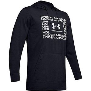 Under Armour Herentrui met capuchon van katoen, zwart/wit (001)