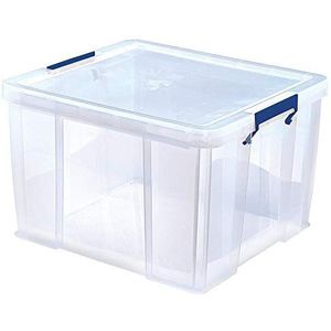 Bankers Box ProStore 7730901 Opbergdoos, 48 l, 30 x 41 x 37 cm, met deksel en handgrepen, stapelbaar, transparante kunststof, BPA-vrij, voor hangmappen en opbergen van huis, garage