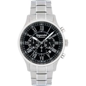 Gigandet Montre analogique à quartz japonais pour homme avec bracelet en acier inoxydable 14VNAG47NE/002, Noir, Bracelet