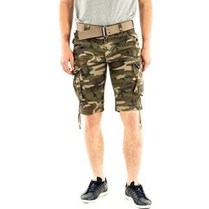 Schott NYC heren shorts, meerkleurig (Camo Khaki)
