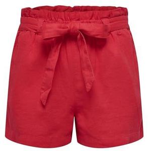 JdY Jdy Say Mw Linen Shorts Wvn Noos Linnen Shorts voor dames, Bittersweet