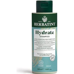 Herbatint Hydrate Shampooing Hydratant - 260 ml Shampooing Biologique Idéal pour Cheveux Secs et Déshydratés, Certifié Bio Cosmos Organic, Formule Exclusive 97% Ingrédients d'origine naturelle, Vegan