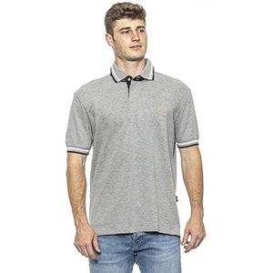 19V69 ITALIA Retro Grey Poloshirt voor heren, 4 stuks, grijs.