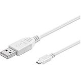 Goobay 96194 Micro-kabel - USB 2.0 voor opladen en synchroniseren; 3,0 m, wit